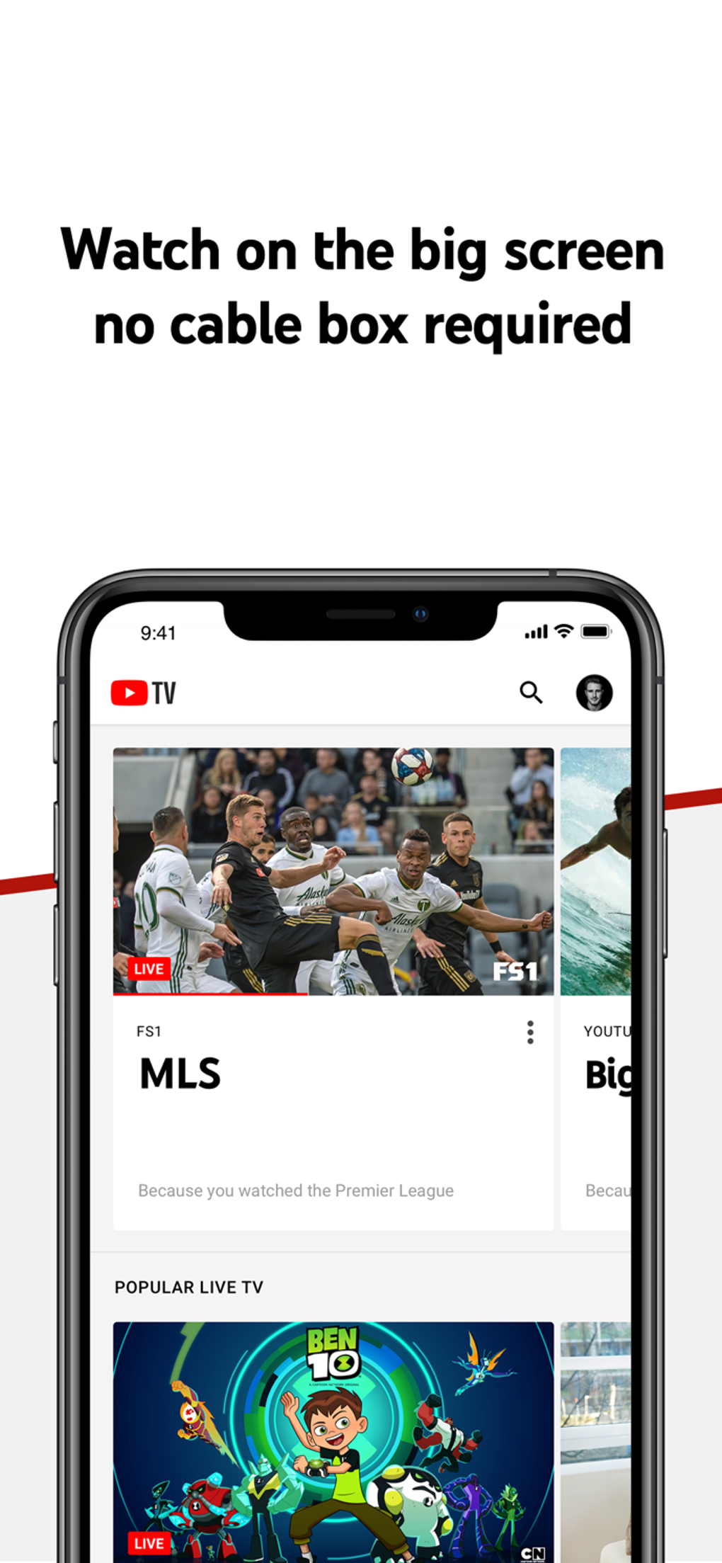 Youtube tv best sale ios app